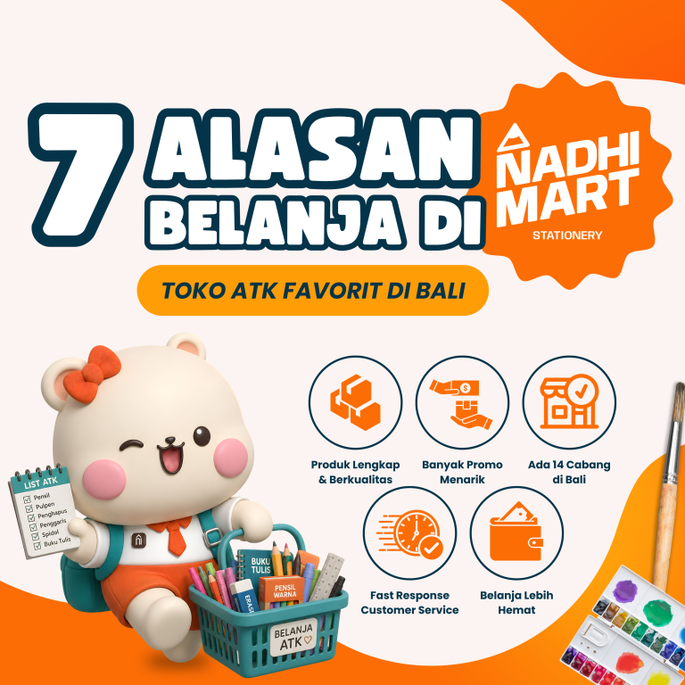 7 Alasan Belanja di Nadhi Mart, Toko Alat Tulis Favorit di Bali
