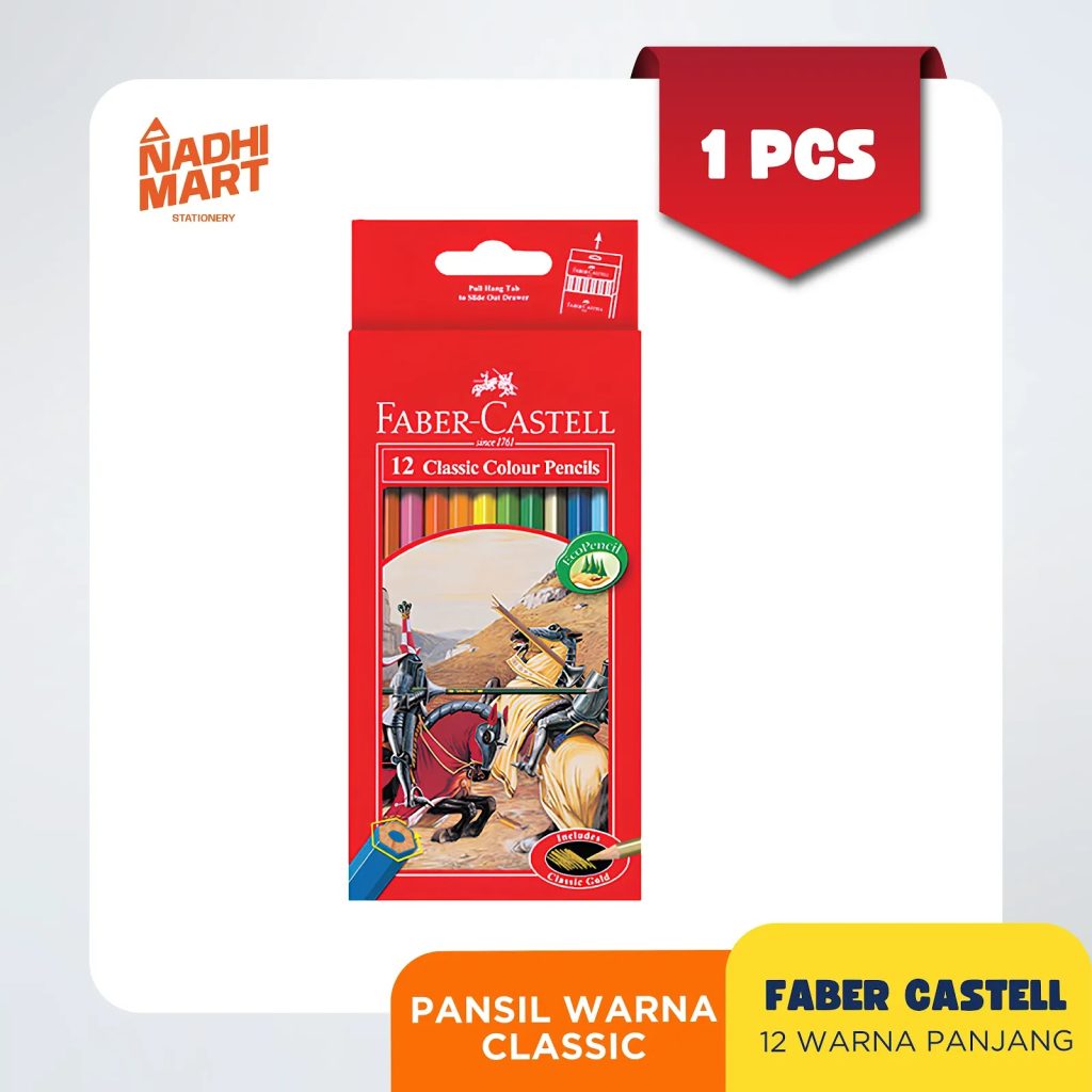PW CLASSIC FABER CASTELL 12 WARNA PANJANG