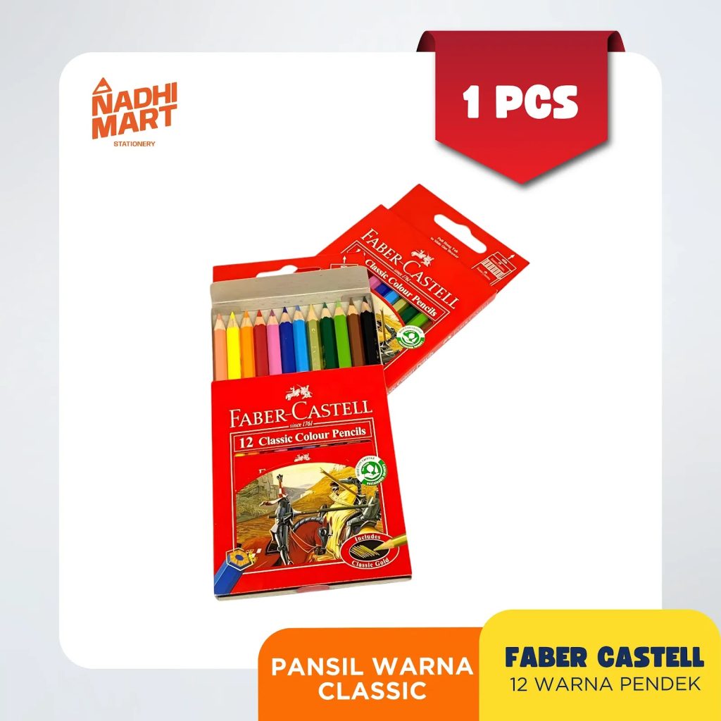 PW CLASSIC FABER CASTELL 12 WARNA PENDEK